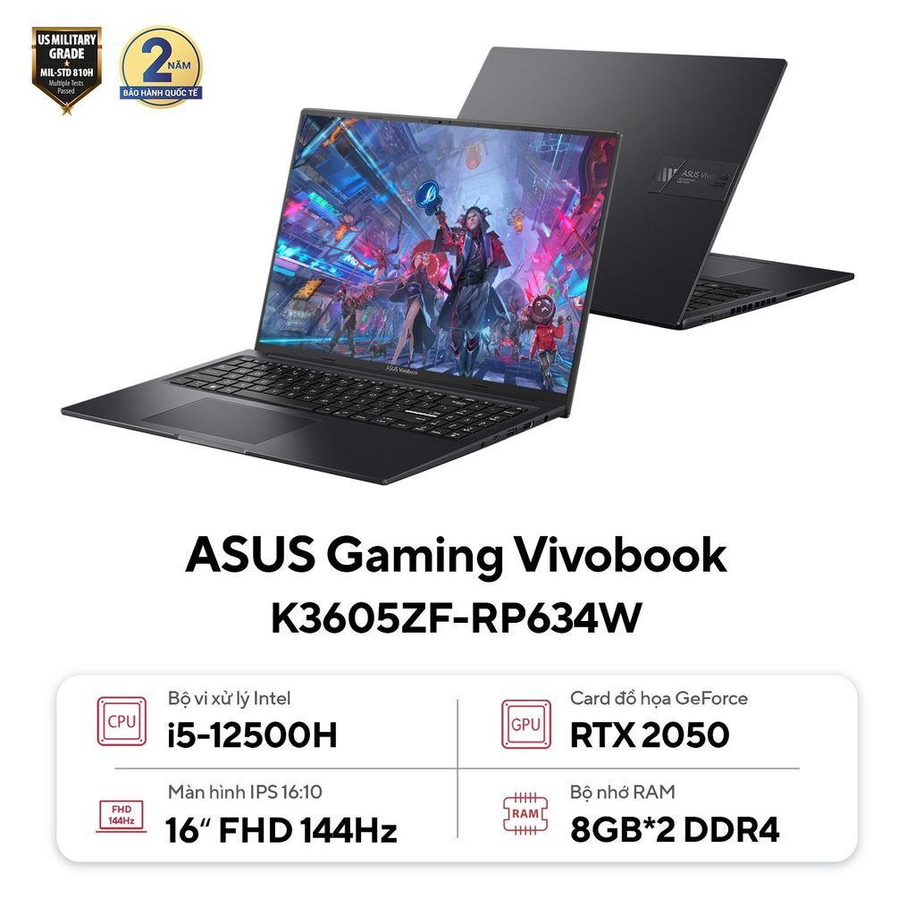 Ảnh bìa Laptop gaming ASUS Vivobook 16X K3605ZF RP634W